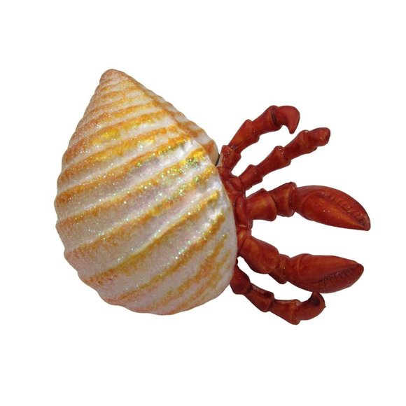 Hermit Crab Glitter Shell Mercury Style Glass Ornament Bathroom Beach Decor NWT - Picture 9 of 9